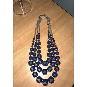 Navy Beaded Necklace